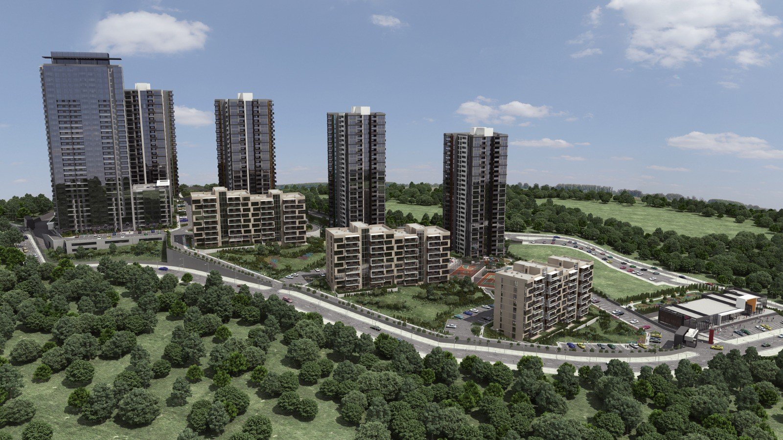 Architekturkonzept der Mischnutzungsentwicklung in Etimesgut Aşağıyurtçu
